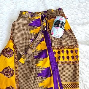 Silk Sarong Wrap with Wine Tumbler Set